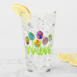 かわいいイースターエッグの花の休日のパーティ タンブラーグラス