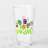 かわいいイースターエッグの花の休日のパーティ タンブラーグラス (正面)