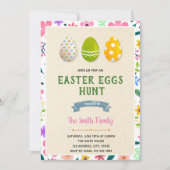 かわいいイースターエッグスパーティの招待状 招待状 (正面)