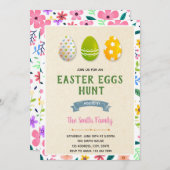 かわいいイースターエッグスパーティの招待状 招待状 (正面/裏面)