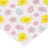 かわいいイースターエッグチックスと花のパターン春 テーブルクロス (アングル)