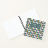 かわいいイースターエッグティール（緑がかった色）ピンクスケッパーソナライズされたチブック ノートブック (内部)