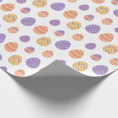 かわいいイースターエッグパターンカラフル春 ラッピングペーパー (角)