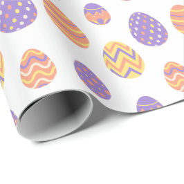 かわいいイースターエッグパターンカラフル春 ラッピングペーパー