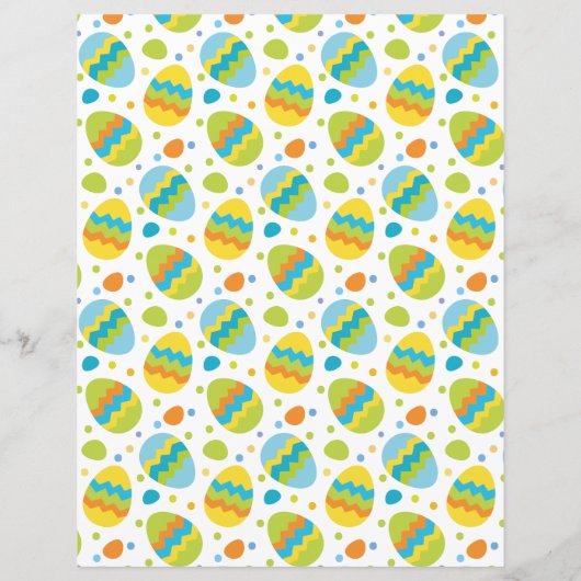 かわいいイースターエッグパターンスクラップブック紙 (裏面)