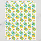 かわいいイースターエッグパターンスクラップブック紙 (正面/裏面)