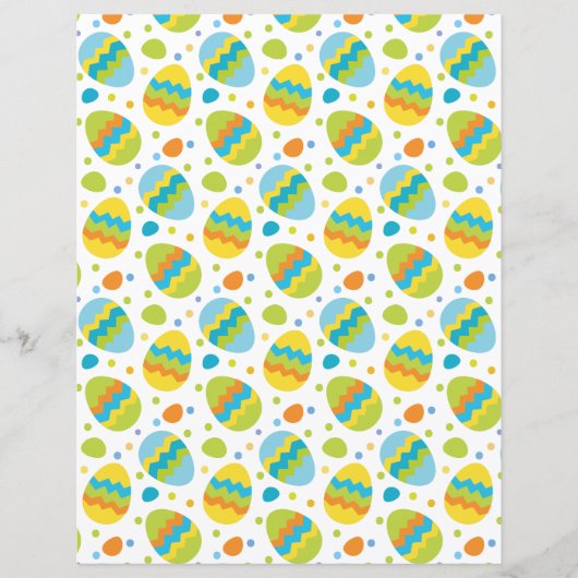かわいいイースターエッグパターンスクラップブック紙 (正面)