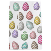 かわいいイースターエッグパターンパステルカラー ミディアムペーパーバッグ (裏面)
