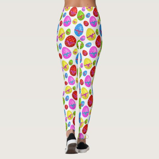 かわいいイースターエッグパターン休日 レギンス (裏面)