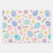 かわいいイースターエッグポー印刷パステル色パターン ラッピングペーパーシート (正面)