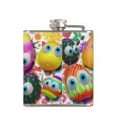 かわいいイースターエッグ漫画のフラスコ フラスク (裏面)