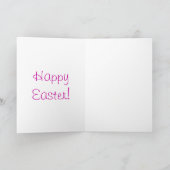 かわいいイースターエッグ漫画グリーティングカード シーズンカード (内部)