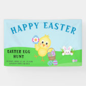 かわいいイースターエッグ狩りバナー 横断幕 (横)