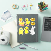 かわいいイースターエッグ うさぎ アヒルの子 ヒヨコ シール (iPadカバー)