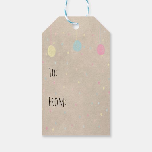 かわいいイースターエッグ&ハンプティ・ダンプティ ギフトタグ (裏面)