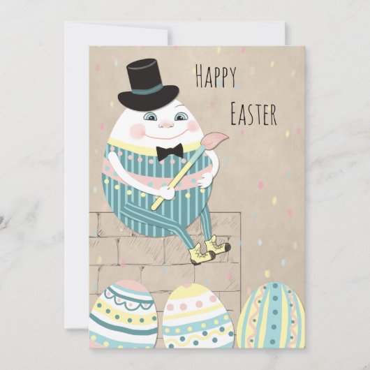 かわいいイースターエッグ&ハンプティ・ダンプティ シーズンカード (正面)