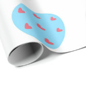 かわいいイースターエッグ、男性女性の子供たち、イースターホリデー ラッピングペーパー (ロールコーナー)