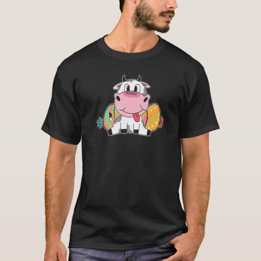 かわいいイースターカウ Tシャツ (正面)