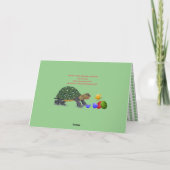 かわいいイースターカニのカスタムカード 緑の子供 キッズ シーズンカード (裏面)