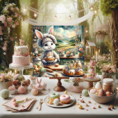 かわいいイースターキッチンシェフバニー シーズンカード