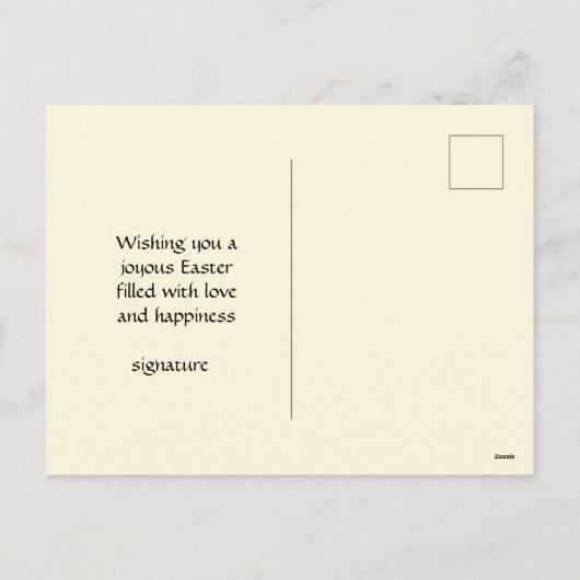 かわいいイースターキャットホリデーポストカード シーズンポストカード (裏面)