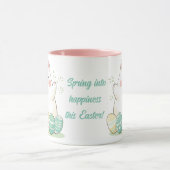 かわいいイースターキャットマグかわいい子猫&エッグカラフル マグカップ (中央)
