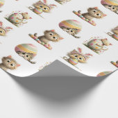 かわいいイースターキャット包装紙 ラッピングペーパー (角)