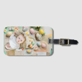 かわいいイースターコラージュのスクラップブック写真 ラゲッジタグ (正面横)