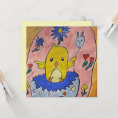 かわいいイースターシックのフラットグリーティングカード カード (正面/裏面インサイチュ)