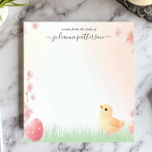 かわいいイースターシック春の花パーソナライズされたの名前 ノートパッド