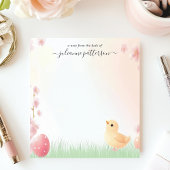 かわいいイースターシック春の花パーソナライズされたの名前 ノートパッド