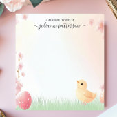 かわいいイースターシック春の花パーソナライズされたの名前 ノートパッド