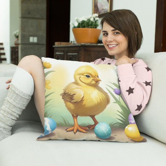 かわいいイースターチキン1、イースター クッション