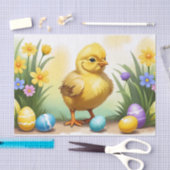 かわいいイースターチキン1、イースター 薄葉紙 (クラフト)