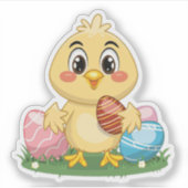 かわいいイースターチキン シール (正面)