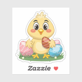 かわいいイースターチキン シール