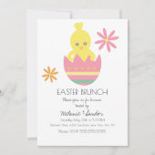 かわいいイースターチックのイースターエッグ ディナーブランシュ 招待状 (正面)