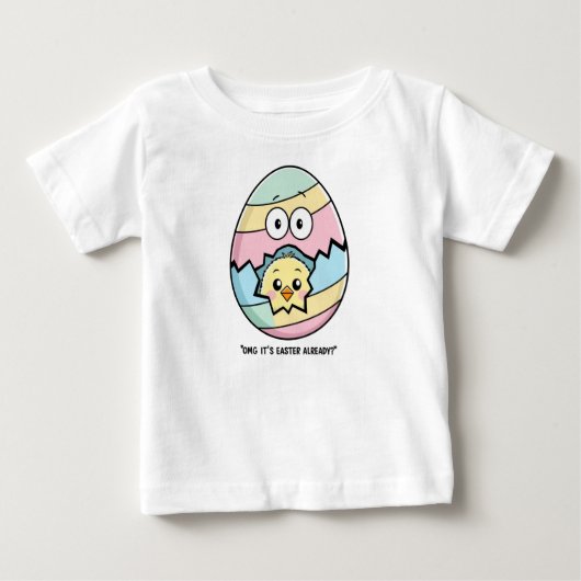 かわいいイースターチック割れた卵 – 春休日 ベビーTシャツ (正面)