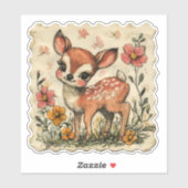 かわいいイースターディアシール シール (シート)