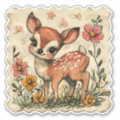 かわいいイースターディアシール シール (正面)