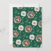 かわいいイースターデイピクニックバニー&サイン素朴ー 招待状 (裏面)