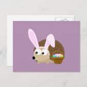 かわいいイースターハリネズミ シーズンポストカード (正面/裏面)