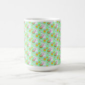 かわいいイースターバスケットウサギとひよこ コーヒーマグカップ (中央)