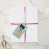 かわいいイースターバスケット&パステルイースターエッグ ギフトタグ (より糸付き)