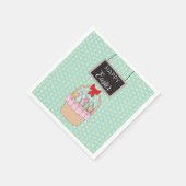 かわいいイースターバスケット&パステルイースターエッグ スタンダードカクテルナプキン (角)