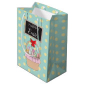 かわいいイースターバスケット&パステルイースターエッグ ミディアムペーパーバッグ (裏面アングル)