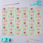 かわいいイースターバスケット&パステルイースターエッグ 薄葉紙 (クラフト)