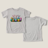 かわいいイースターバニカラフルーズ卵鮮やか- S (デザイン正面&裏面)