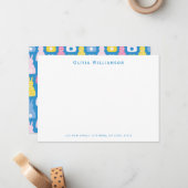 かわいいイースターバニーうさぎ ノートカード (正面/裏面インサイチュ)