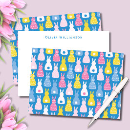 かわいいイースターバニーうさぎ ノートカード